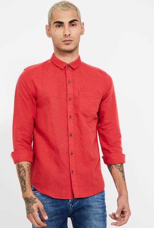 WRANGLER Solid Slim Fit Casual Shirt