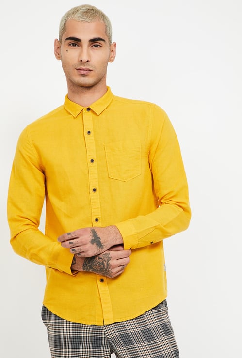WRANGLER Solid Slim Fit Casual Shirt