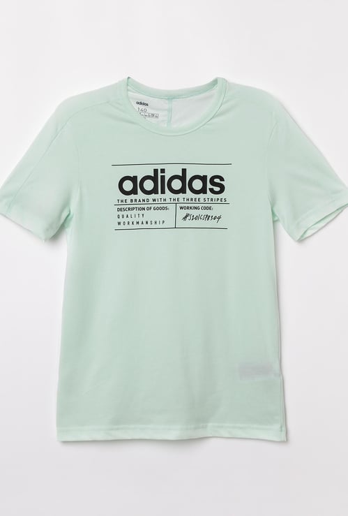 ADIDAS Typographic Print Short Sleeves T-shirt