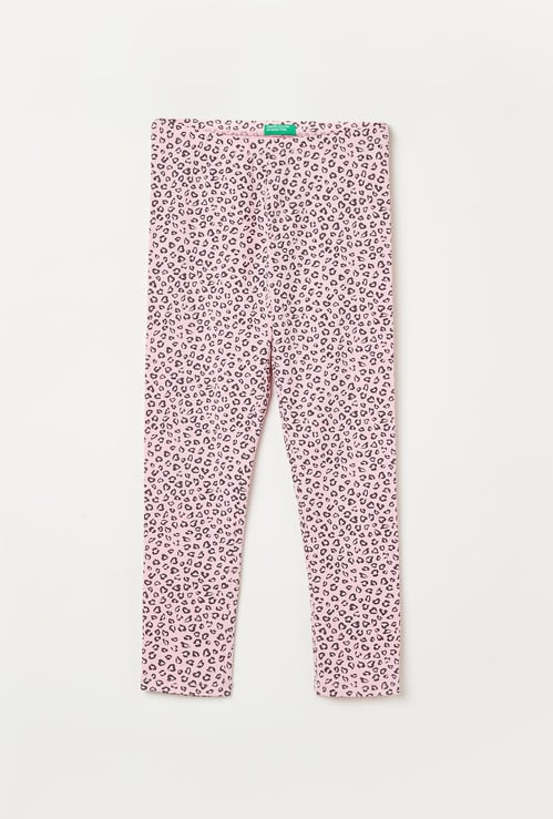 UNITED COLORS OF BENETTON Girls Printed Knitted Leggings
