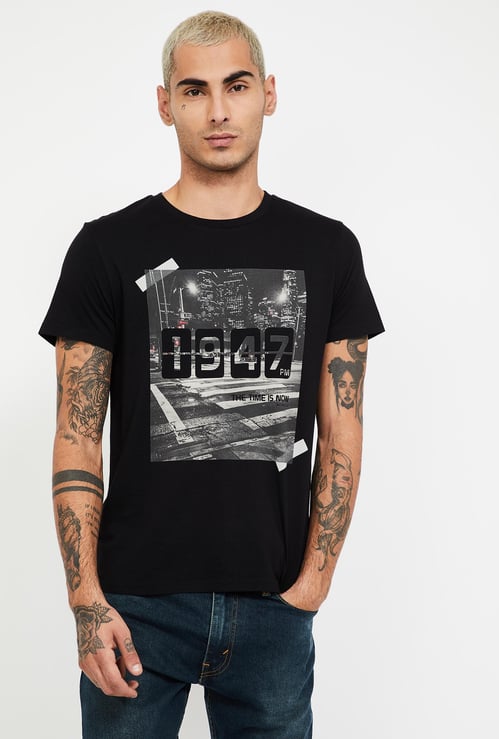 WRANGLER Printed Regular Fit Crew Neck T-shirt