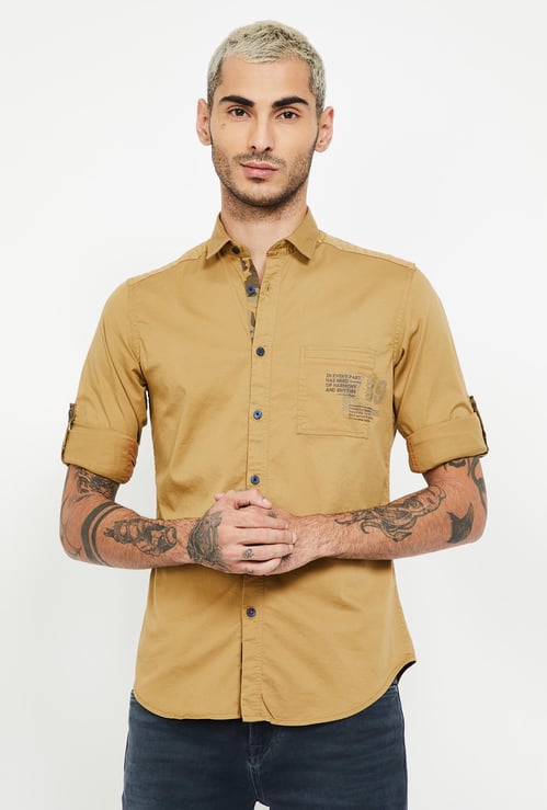 KILLER Solid Full Sleeves Slim fit Casual Shirt