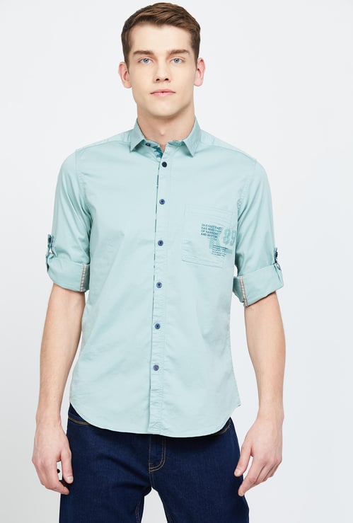 KILLER Printed Pocket Slim Fit Casual Shirt