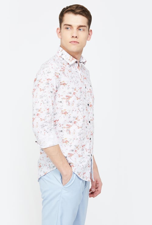 KILLER Printed Full Sleeves Slim Fit Casual Shirt