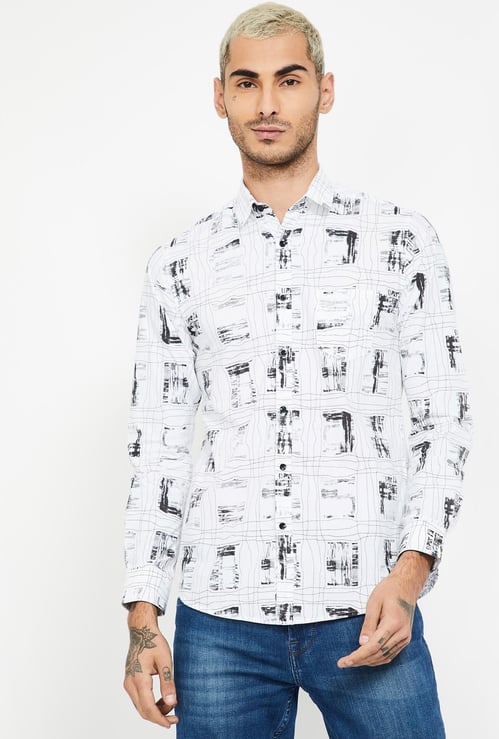 KILLER Printed Slim Fit Casual Shirt
