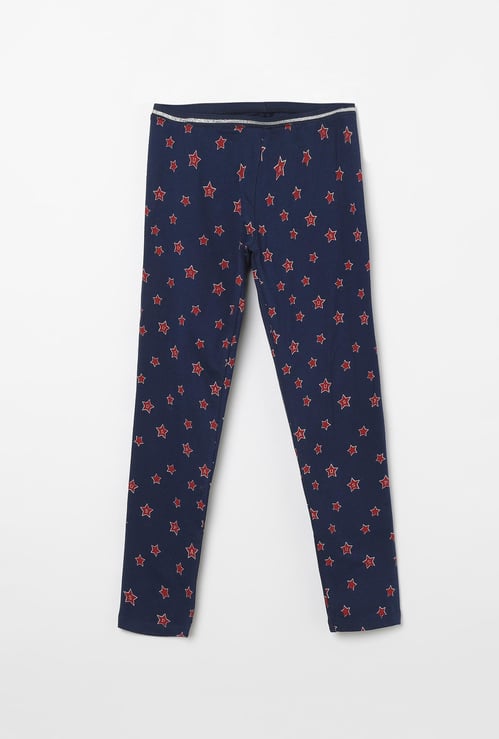 U.S. POLO ASSN. KIDS Star Print Leggings