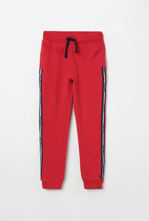 U.S. POLO ASSN. KIDS Tape Detailed Drawstring Waist Joggers