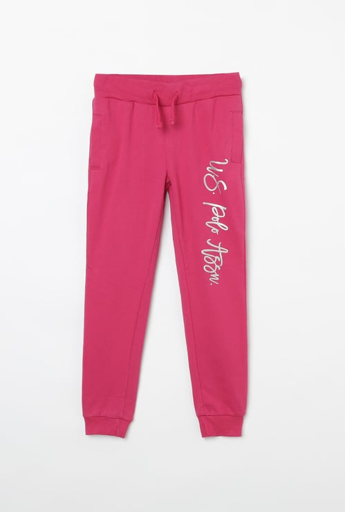 U.S. POLO ASSN. KIDS Printed Drawstring Waist Joggers