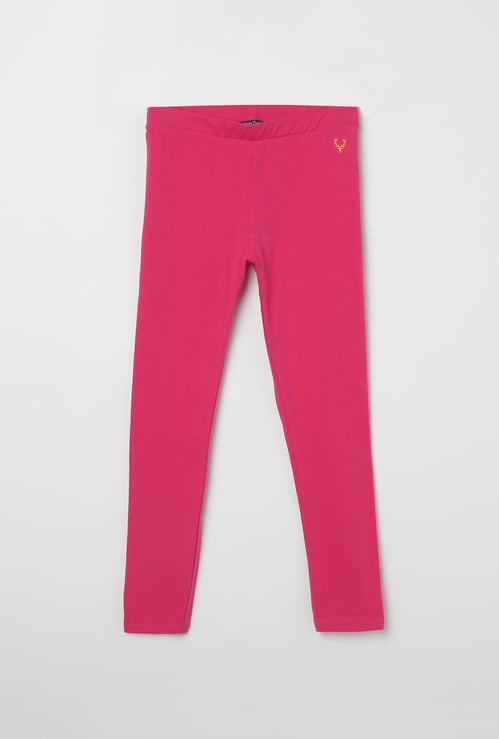 ALLEN SOLLY Solid Leggings with Elasticated Waistband