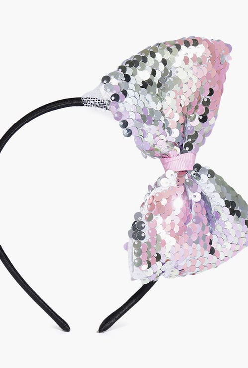 TONIQ KIDS Sequinned Bow Detail Hairband