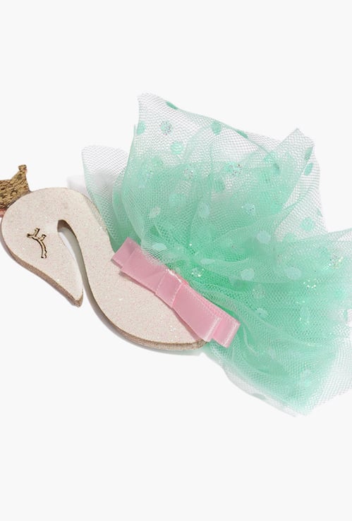TONIQ KIDS Embellished Swan Accent Hair Clip