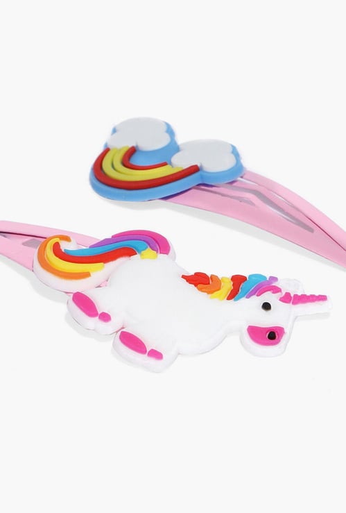 TONIQ KIDS Applique Detailed Tic-Tac Clips- Pack of 2 Pcs.