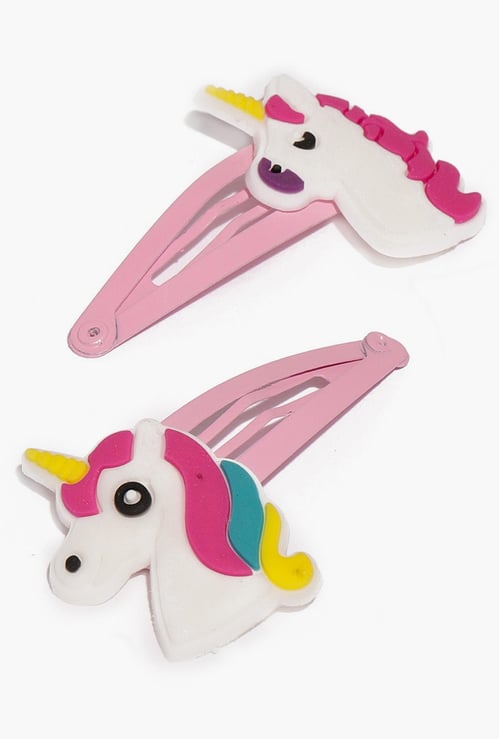 TONIQ KIDS Unicorn Embellished Tic-Tac Clips - Set of 2
