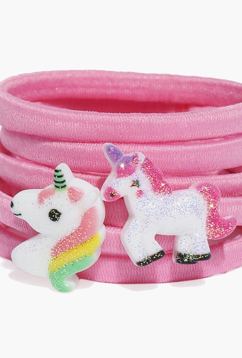 TONIQ KIDS Unicorn Embellished Rubber Band  - Set of 6
