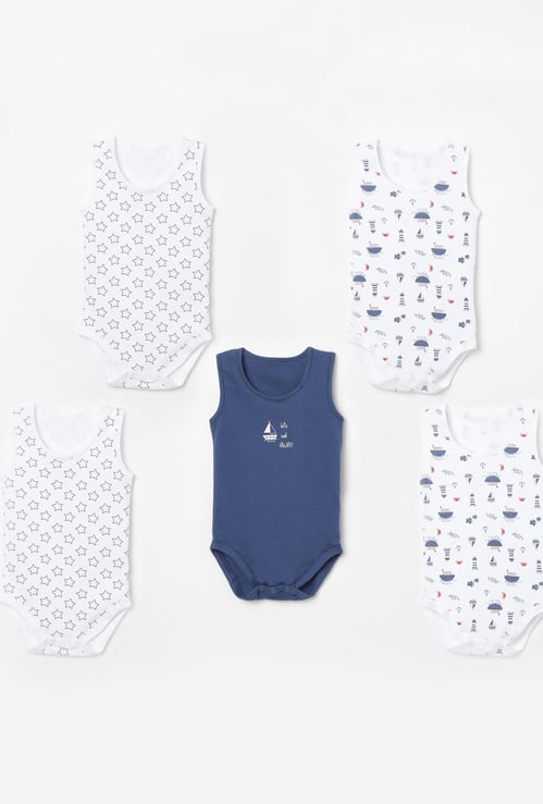 JUNIORS BASICS Printed Bodysuit - Pack of 5