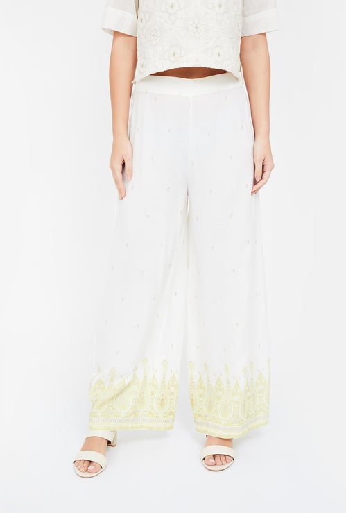 W Printed Palazzo Pants