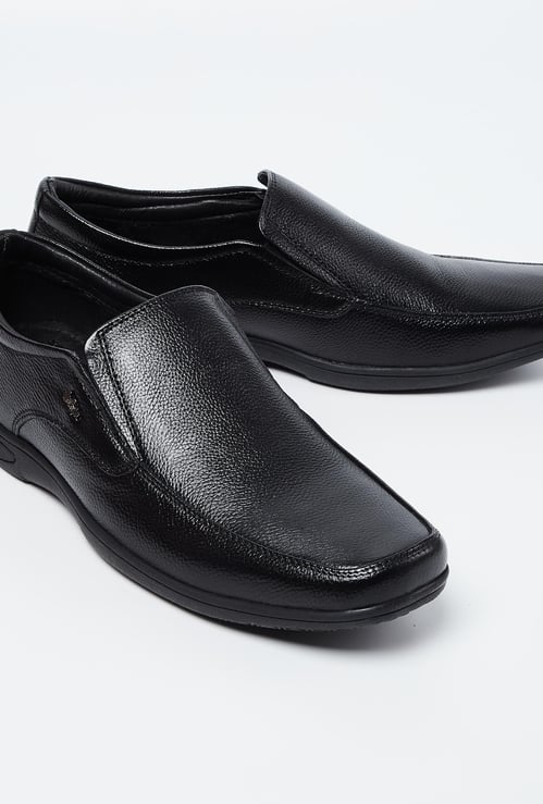 LEE COOPER Genuine Leather Textured Loafers