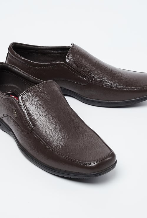 LEE COOPER Genuine Leather Textured Loafers