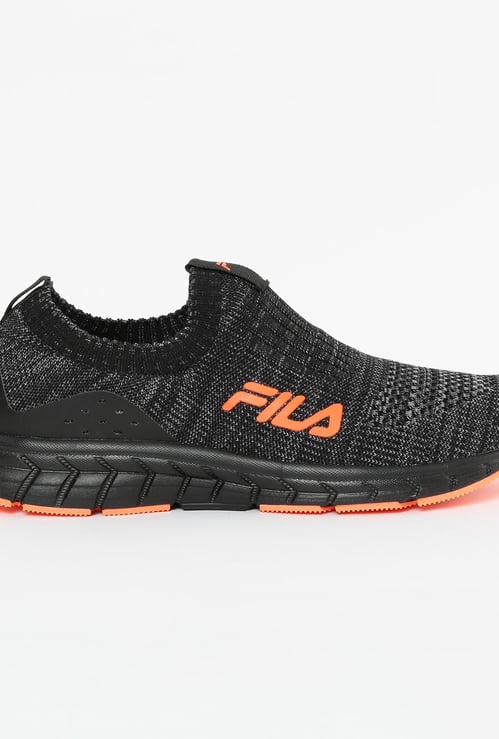 FILA Textured Sock-Knit Slip-On Shoes