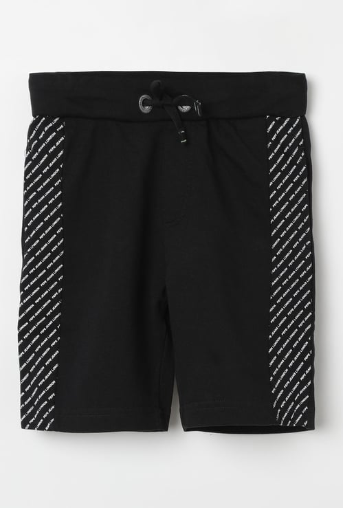 PEPE JEANS Printed Panel Drawstring Waist Shorts