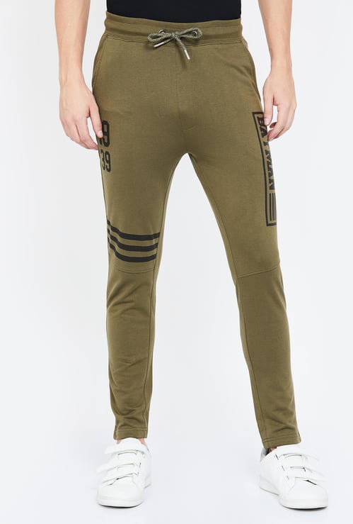 FREE AUTHORITY Typographic Print Elasticated Track Pants