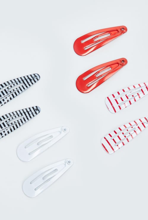 TONIQ KIDS Printed Hair Clip - Pack of 8