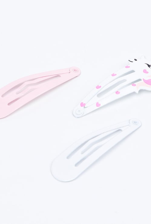 TONIQ KIDS Girls Printed Unicorn Shaped Tic-Tac Clips - Pack of 3