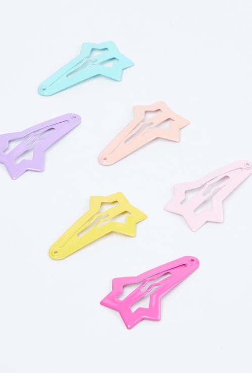 TONIQ KIDS Girls Star Shaped Tic-Tac Clips - Pack of 6