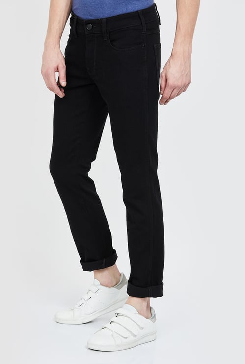 WRANGLER Solid Slim Tapered Jeans