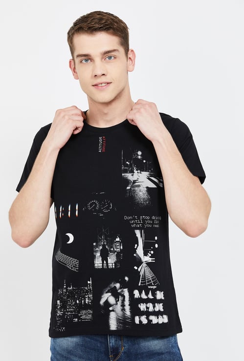 WRANGLER Printed Regular Fit Crew Neck T-shirt