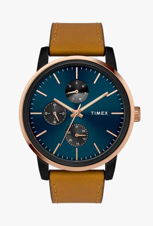 TIMEX Men Multifunction Watch with Leather Strap - TWEG18904