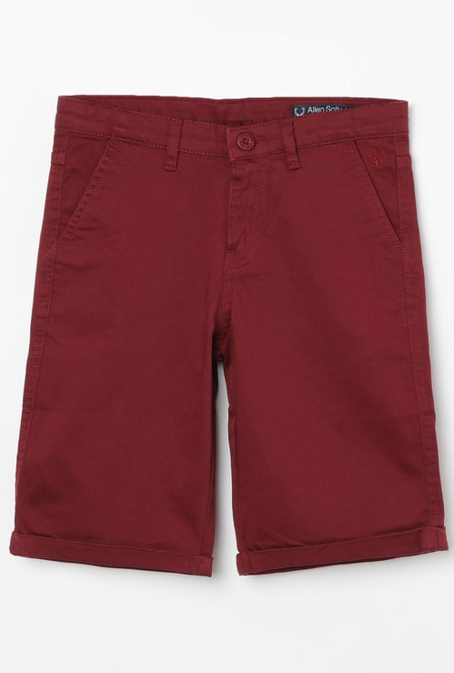 ALLEN SOLLY Solid Casual Shorts