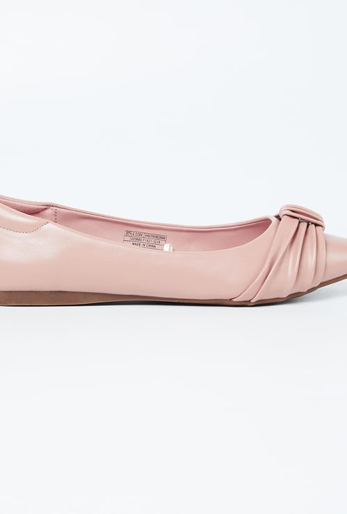 ALLEN SOLLY Solid Pointed-Toe Ballerinas