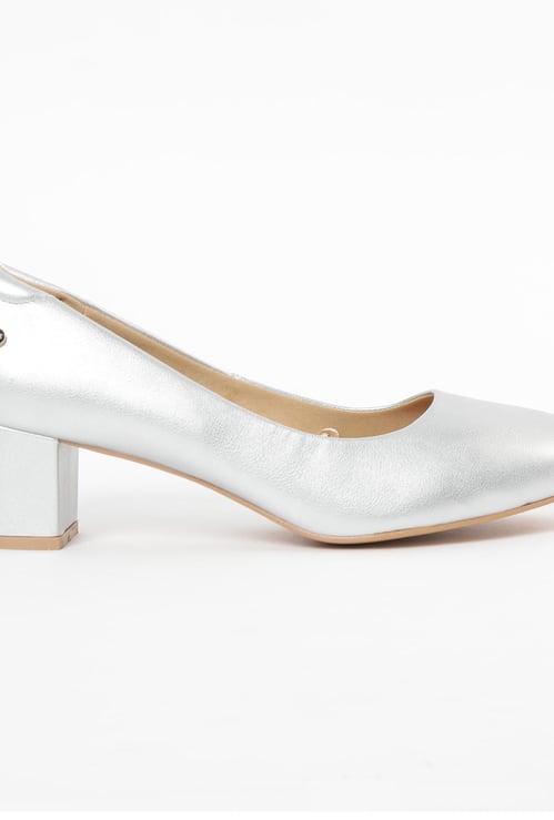 ALLEN SOLLY Solid Block Heel Pumps