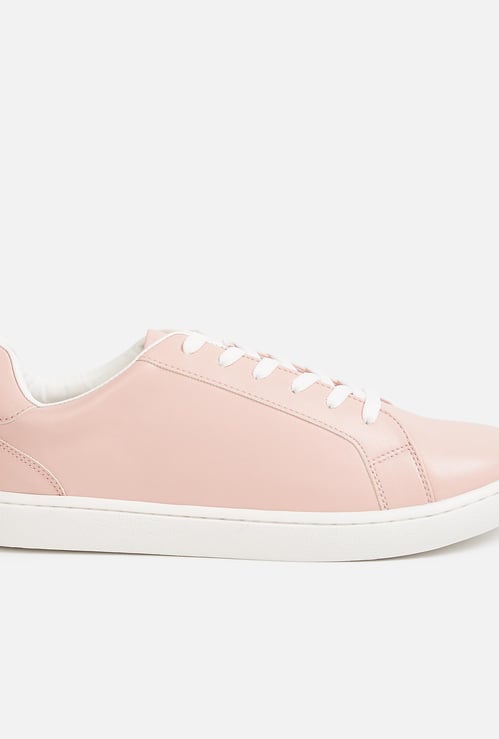 ALLEN SOLLY Women Solid Lace-Up Sneakers