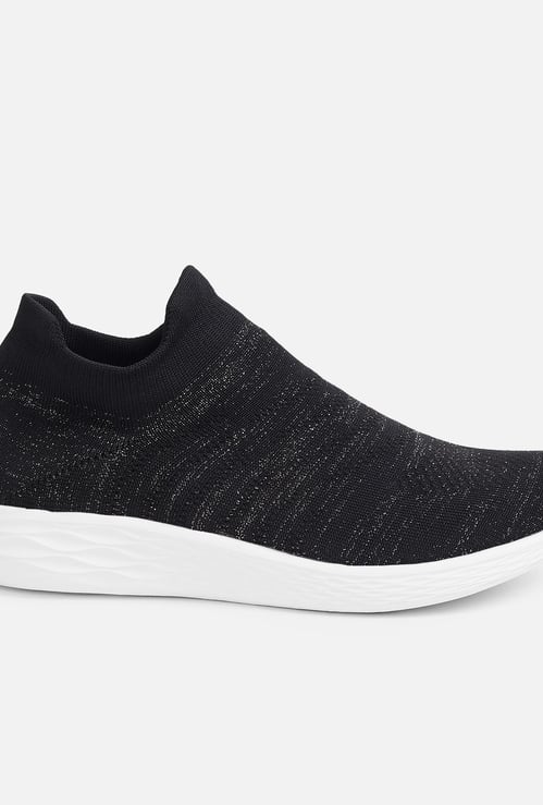 ALLEN SOLLY Women Textured Sock-Knit Shoes