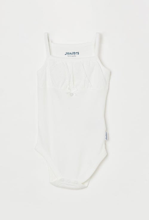 JUNIORS BASICS Girls Solid Bodysuit