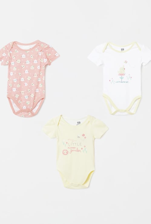 FS MINI KLUB Printed Knitted Rompers