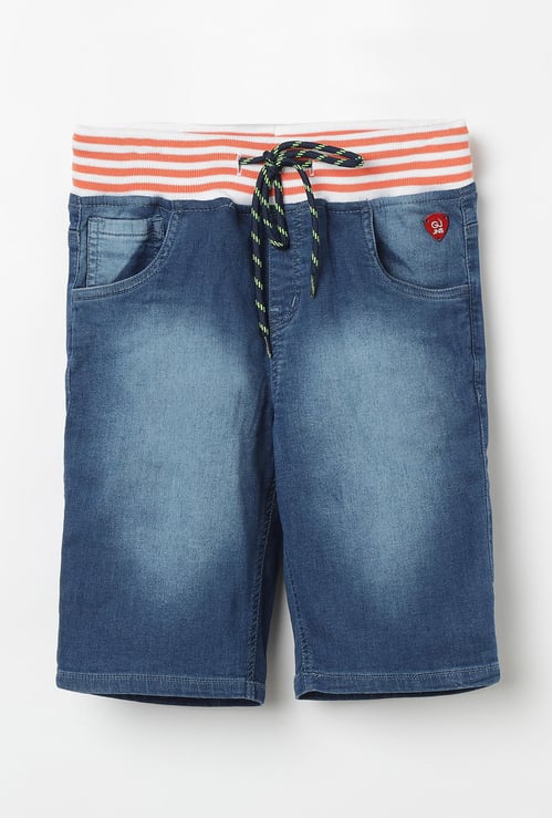 GINI & JONY Stonewashed Elasticated Denim Shorts
