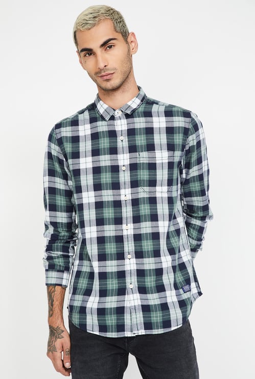 WRANGLER Checked Full Sleeves Regular Fit Casual Shirt