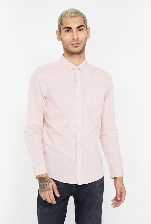 WRANGLER Textured Full Sleeves Regular Fit Casual Shirt