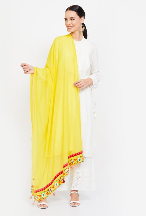 RANGRITI Printed Tassel Detailed Dupatta