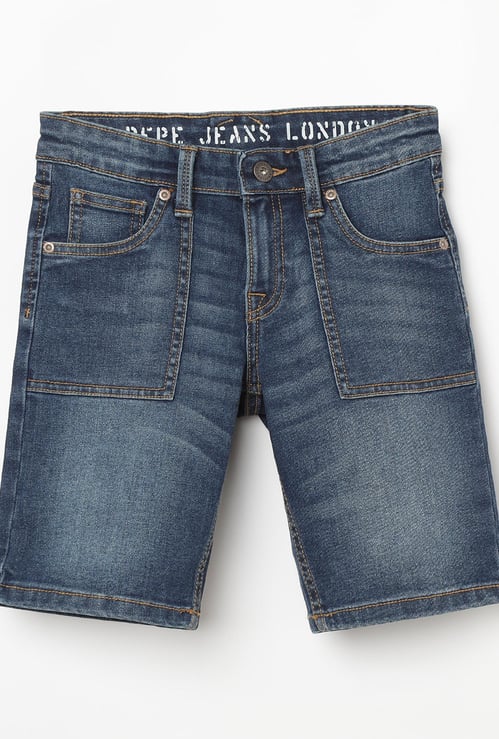PEPE JEANS Stonewashed Denim Shorts