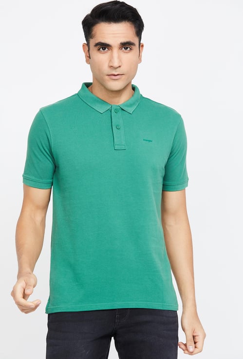 WRANGLER Solid Regular Fit Polo T-shirt