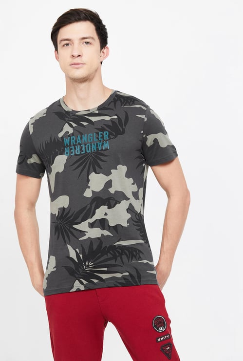 WRANGLER Camouflage Print Slim Fit T-shirt