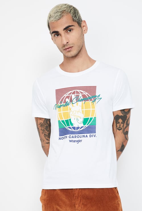 WRANGLER Printed Regular Fit Crew Neck T-shirt