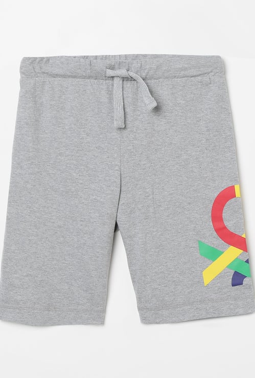 UNITED COLORS OF BENETTON Printed Drawstring Waist Shorts