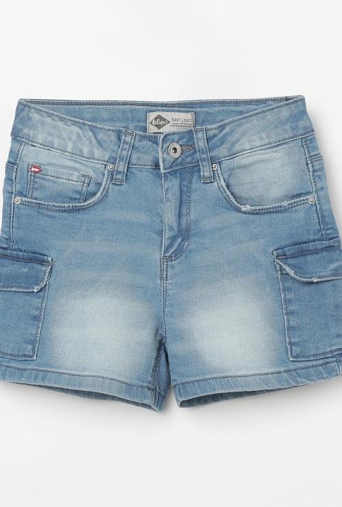 LEE COOPER JUNIORS Stonewashed Denim Shorts