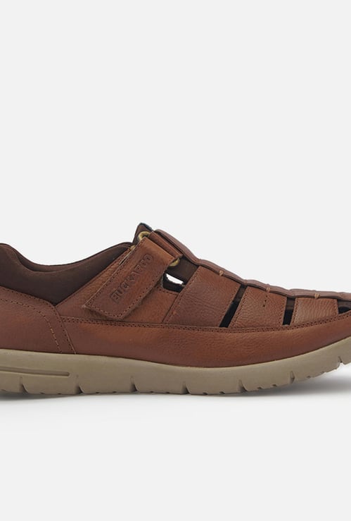 BUCKAROO Men Solid Velcro-Strap Sandals