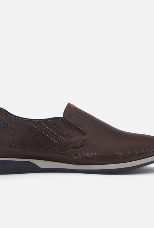 BUCKAROO Men Genuine Leather Slip-On Casual Shoes